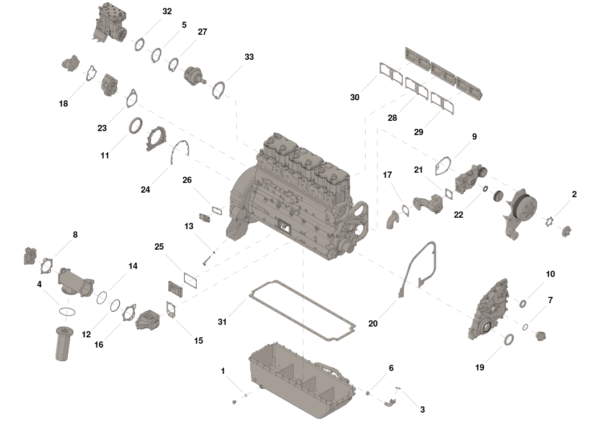 3801468 KIT,LOWER ENGINE GASKET