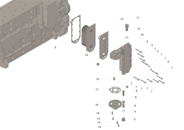 Cummins 5467090 Orijinal Yağ Filtre Kiti / Standart Yağ Filtresi Seti (Lubricating Oil Filter Kit - Standard)