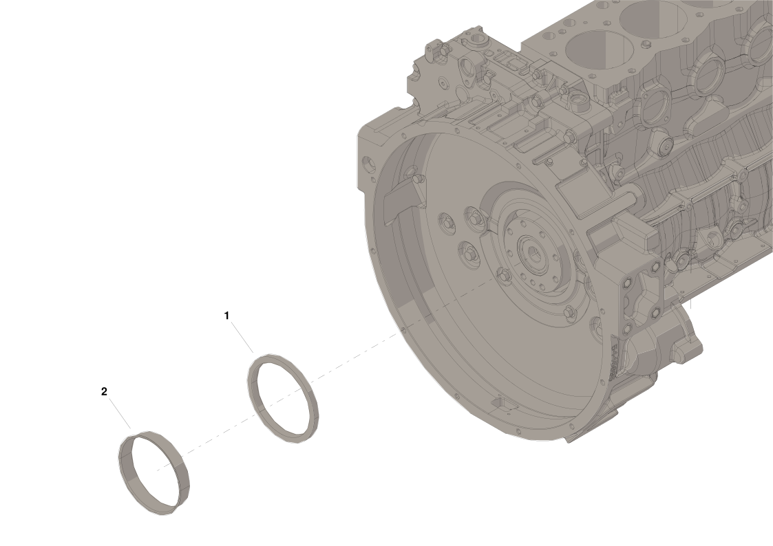 Cummins 5528553 Orijinal Standart Arka Krank Yağ Keçesi Seti (Rear Crankshaft Seal Kit - Standard)